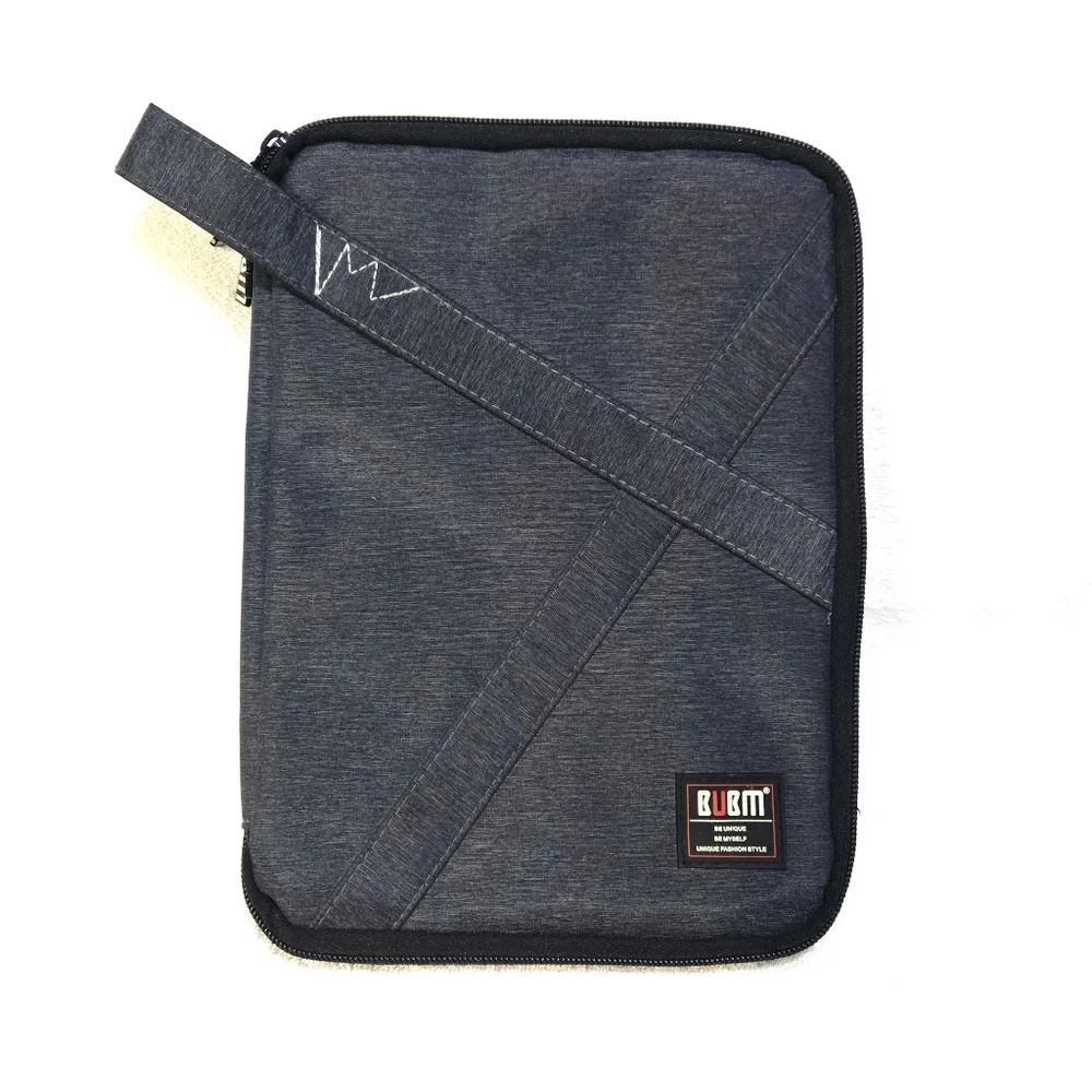 BUBM Electronics Travel Organizer Case Zippered Tech Cable Storage Gray